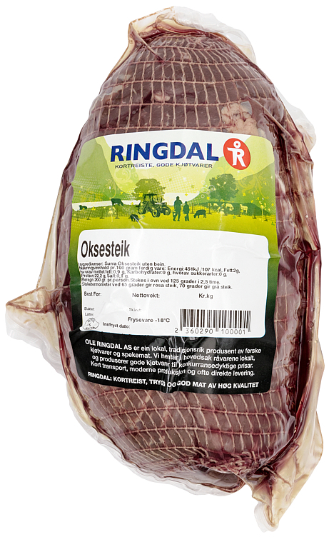 Oksesteik surret, fryst 12x1kg  kg