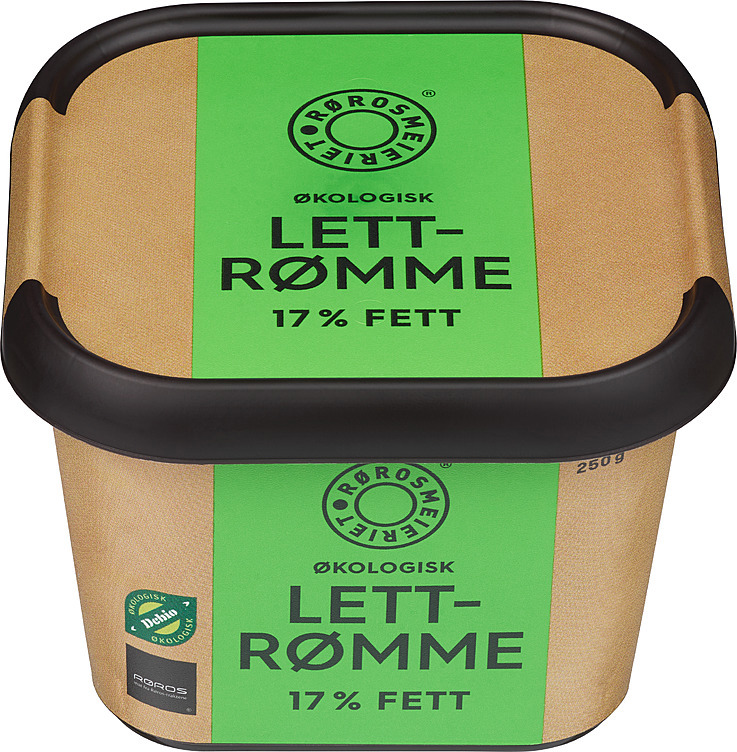 Lettrømme 17% fett beger, økol.  250g