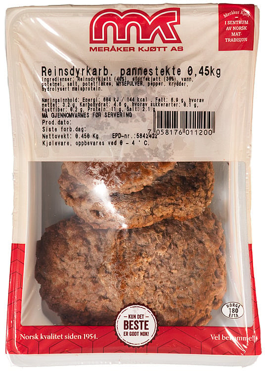 Reinsdyrkarbonader pannestekte   450g