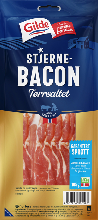 Frokostbacon tørrsaltet   105g