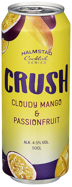 Halmstad crush mango passion bx   4,5%   24x50cl