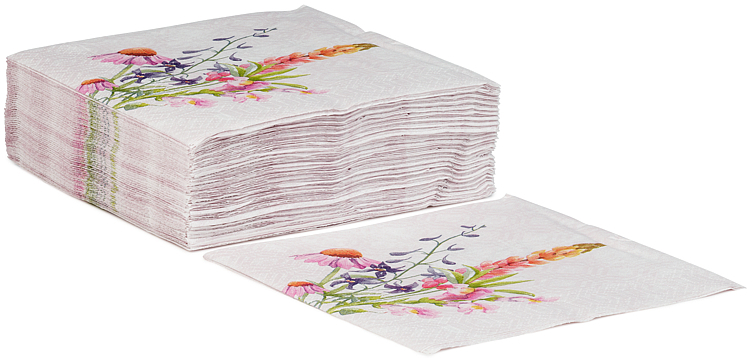 Serviett 3l33cm floret   50stk