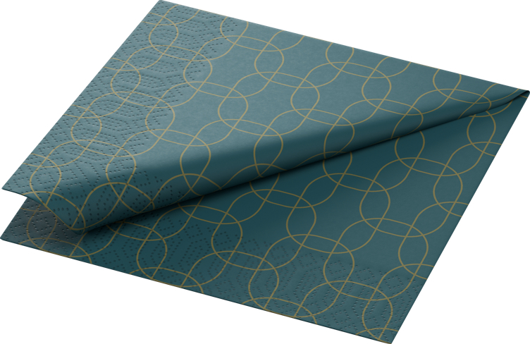 Serviett golden deco 3l 33cm   50stk