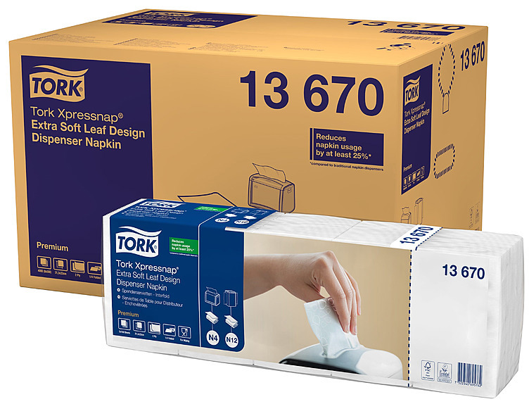 Dispserviett xpn løv 2lag 4f n4 100stk