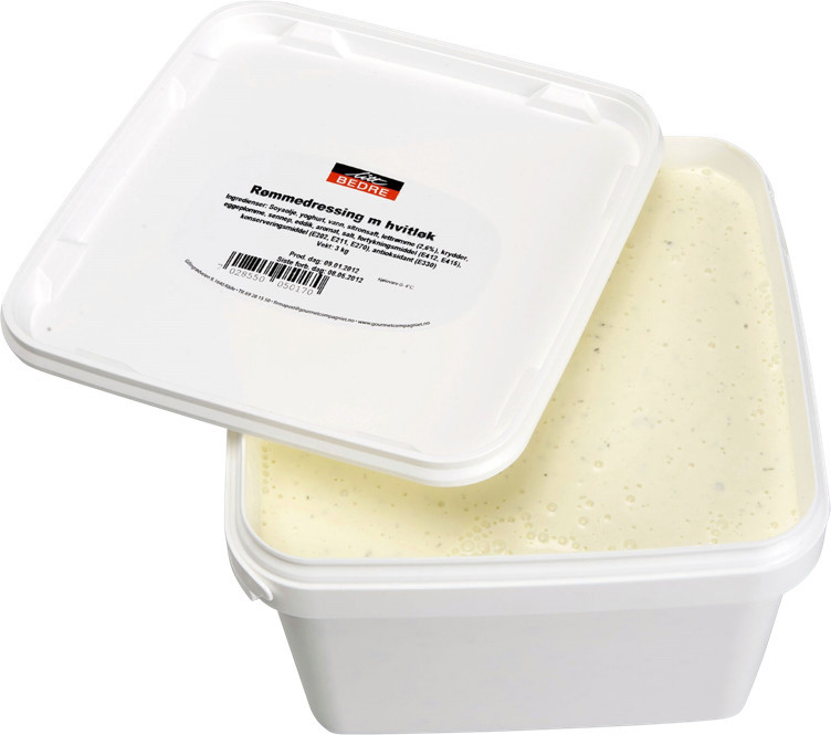 Rømmedressing med hvitløk  spann 3kg