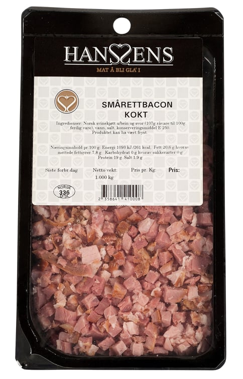 Smårettbacon kokt atmos   ca250g   kg