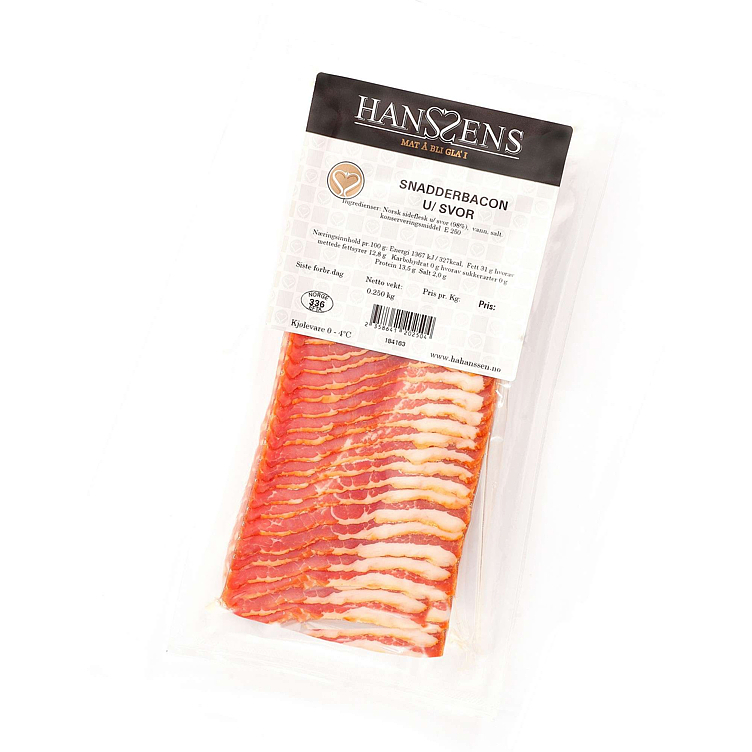 Snadderbacon skåret     kg