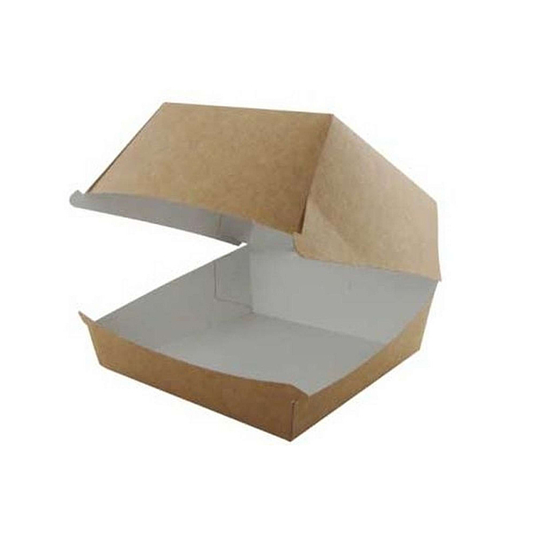 Hamburgerboks 120x120x82mm kraft brun  40stk