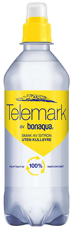 Telemark kildevann u/kullsyre m/sportscap sitron   24x0,5l