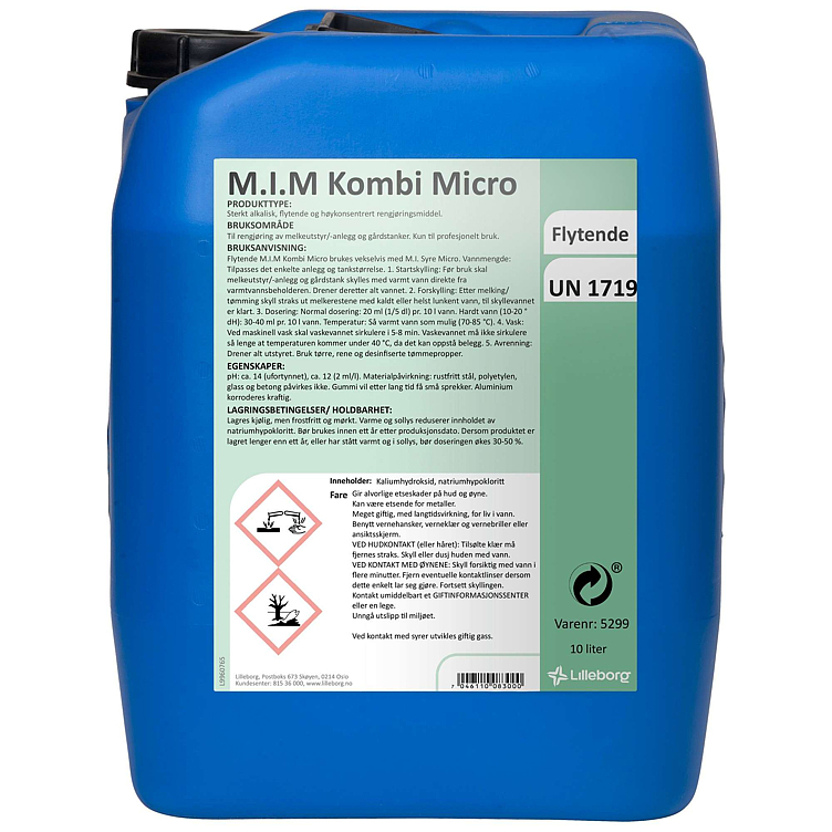 M.i.m kombi micro vaskemiddel  10l