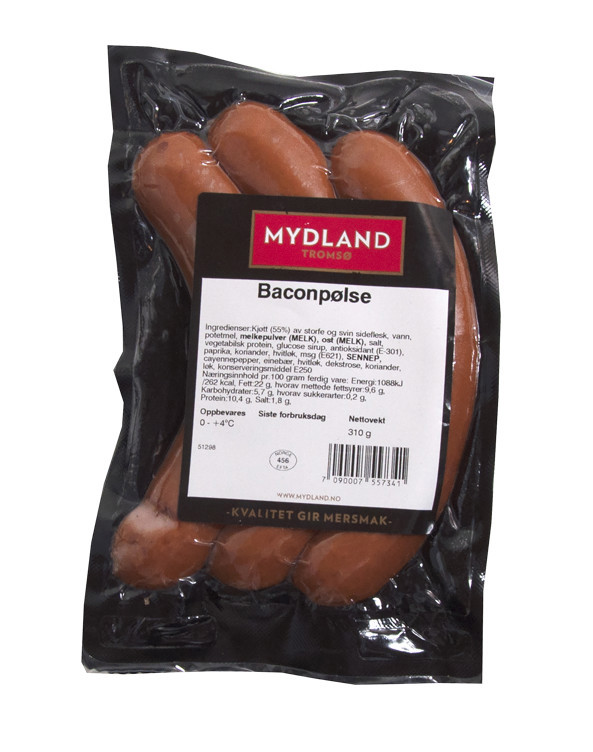 Baconpølse 3pk   310g