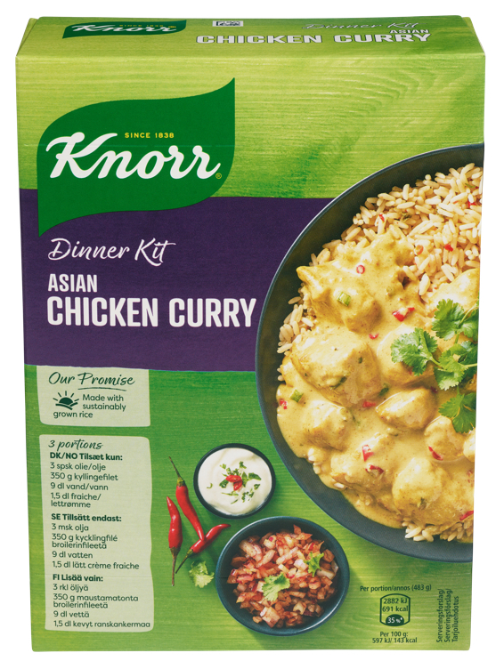 Chicken curry mealkit  321g