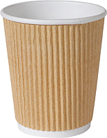 Pappbeger 24cl bio triple wall/brun 25stk