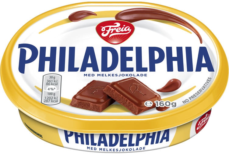 Philadelphia cream cheese w/ freia milk chocolate 160g