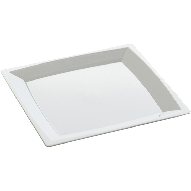 Tall.plast flat 13,6cm milan hvit   24stk