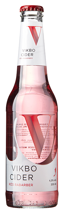 Vikbo rød rabarbracider   4,5%   24x33cl