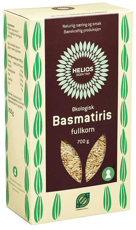 Basmatiris fullkorn økol.    700g