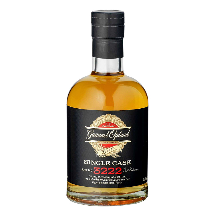 Gammel opland single cask fat 3222  56,8%  50cl