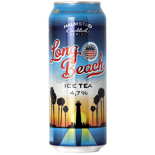 Halmstad long beach ice tea  4,7%  24x50cl