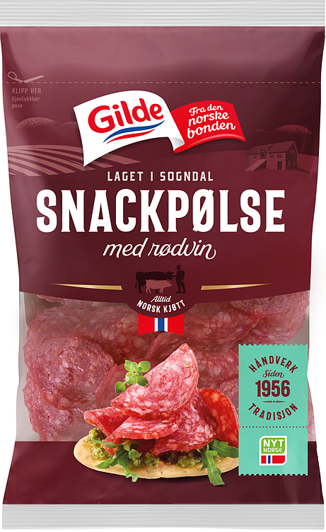 Snackpølse med rødvin 120g