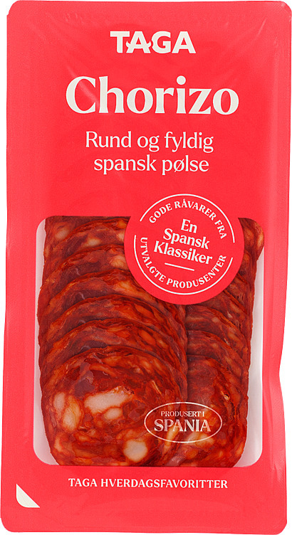 Chorizo spekepølse skivet  100g