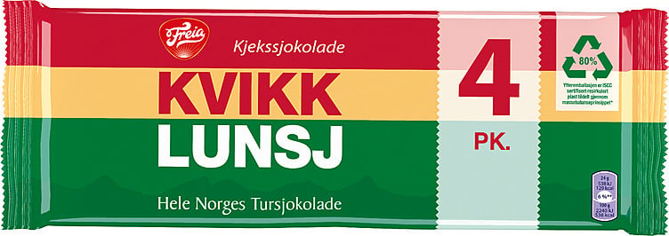 Kvikk lunsj 4pk  188g