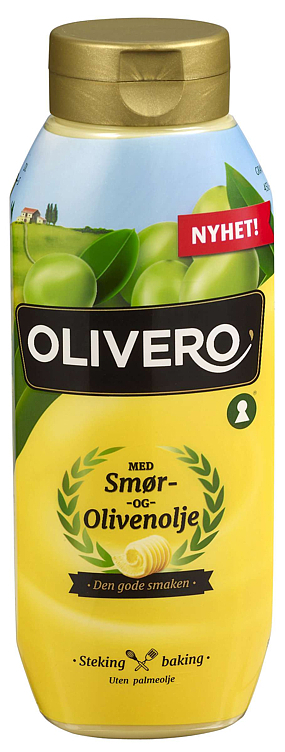Olivero smør- og olivenolje flytende   520ml