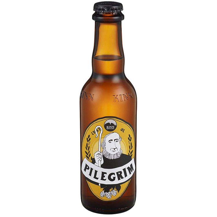 Kinn pilegrim lys engelsk øl  4,5%   12x37,5cl