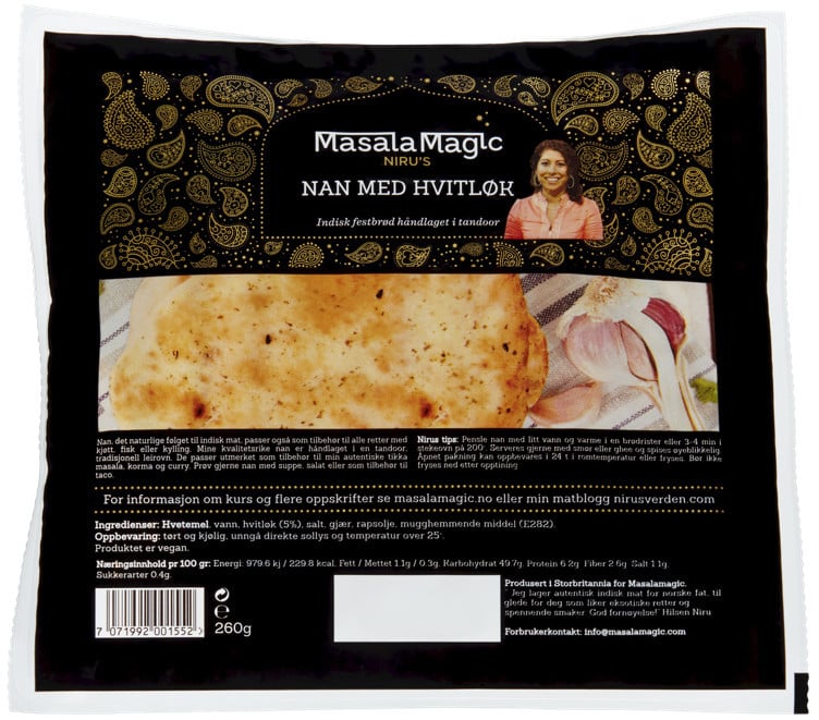 Nirus håndlagde hvitløksnan   260g