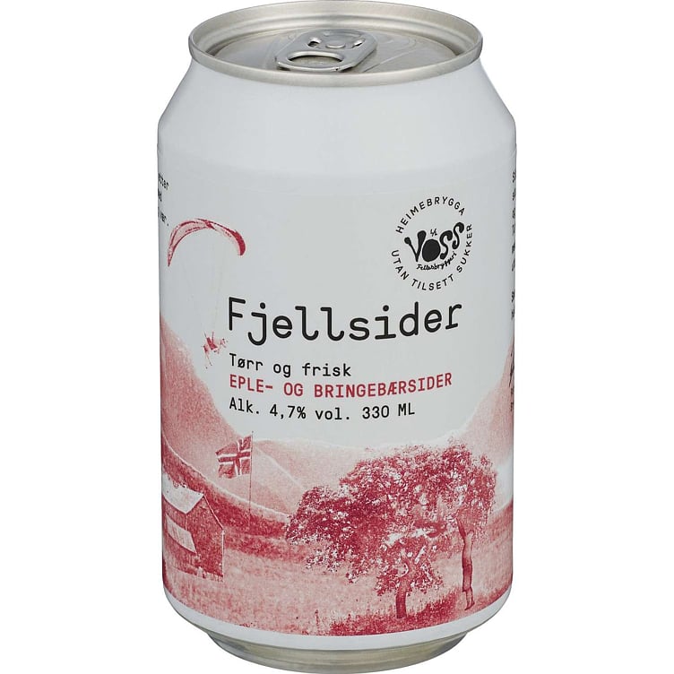 Voss fellesbryggeri fjellsider eple bringebær 4,7% 24x33cl
