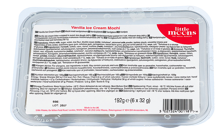 Vanilla mochi ice cream  60x32g