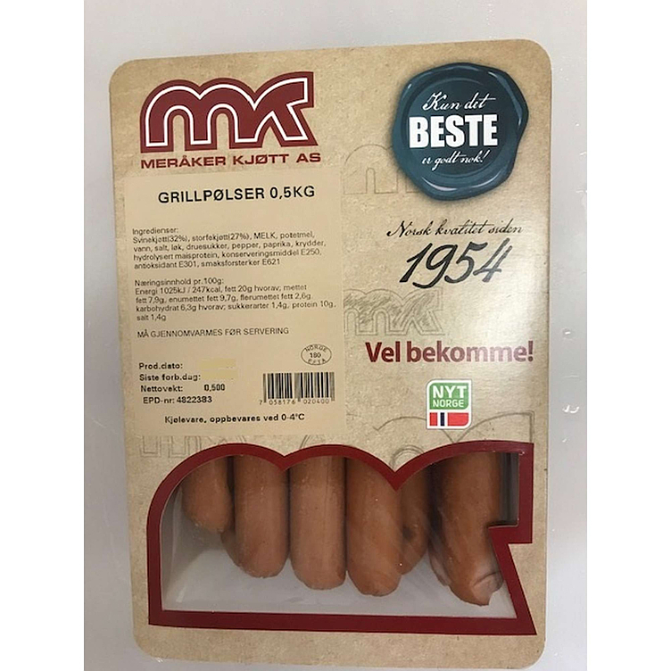Grillpølser   500g
