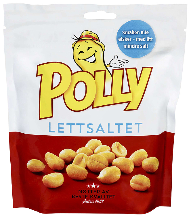 Polly peanøtter lettsaltet   300g