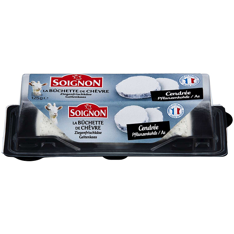 Soignon chevre m/aske   125g
