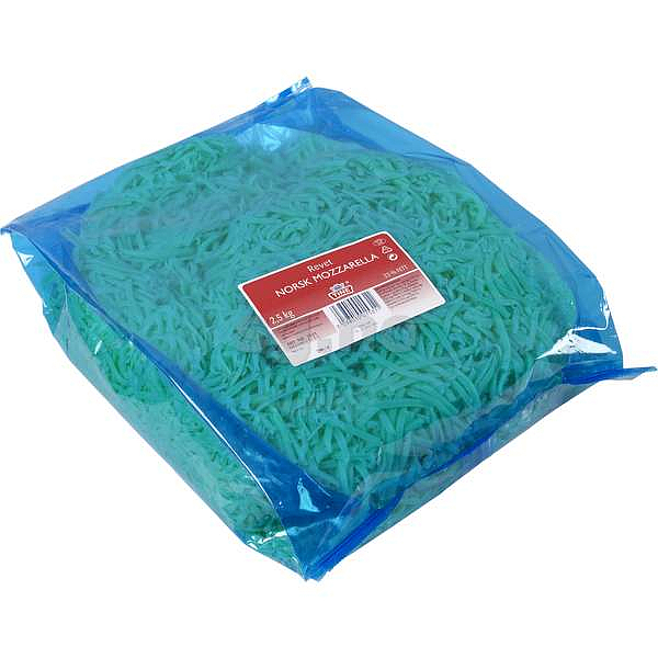 Revet mozzarella 23%fett   2,5kg
