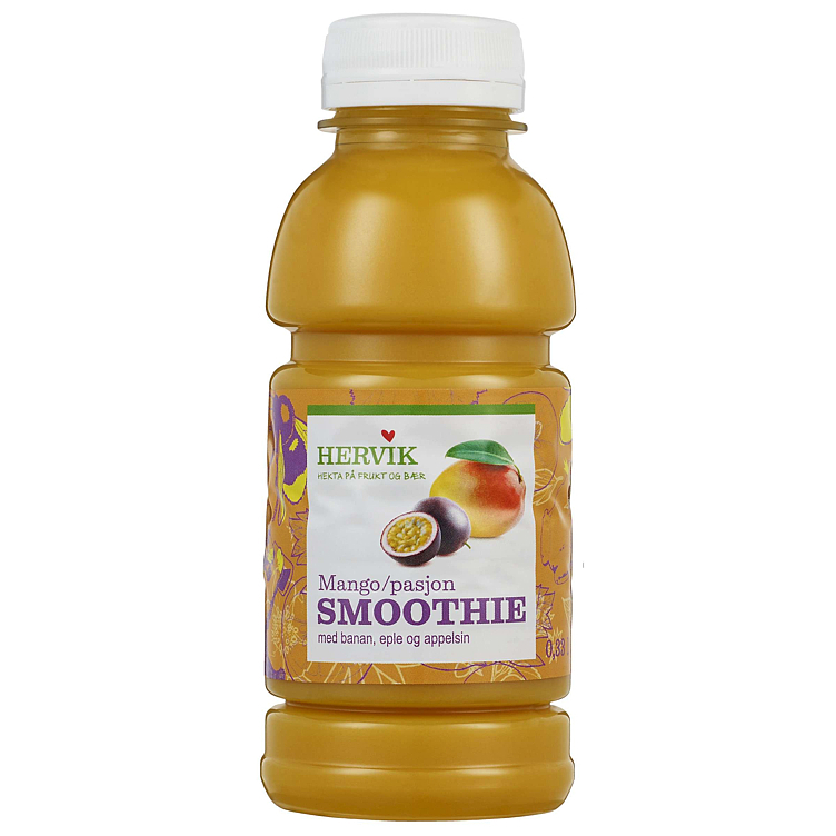 Hervik mango/pasjonsfrukt smoothie   0,33l
