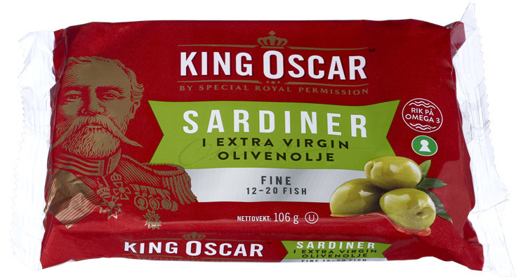 Sardiner olivenolje fine   106g