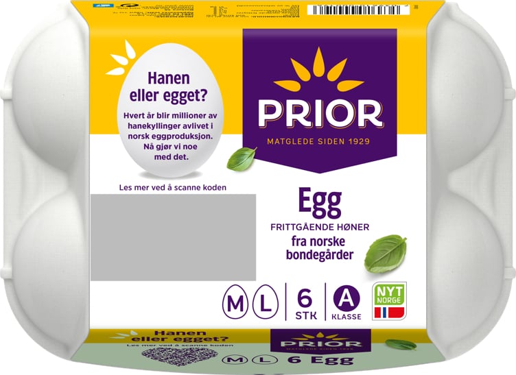 Egg 6 ml frittgående 53-73g   6stk