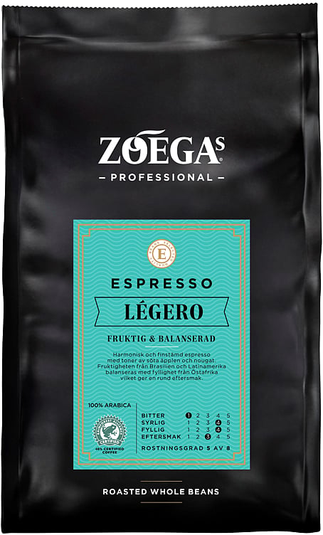 Zoegas espresso legero rwb  500g