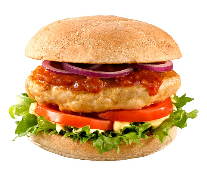 Kyllingburger m/krydder stekt   48x120g