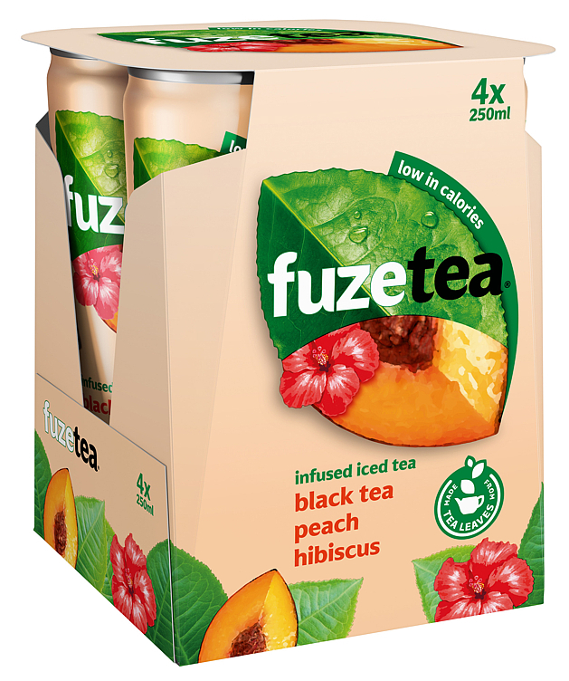 Fuze tea peach hibiscus can  24x250ml