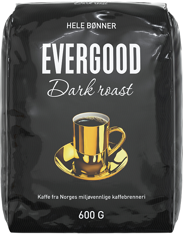 Evergood dark roast hele bønner   6x600g