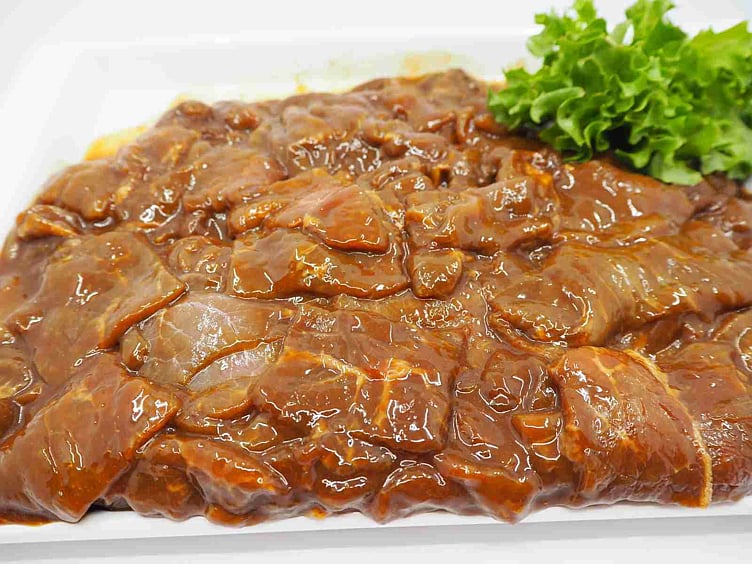 Kinabiff av okse marinert  1kg