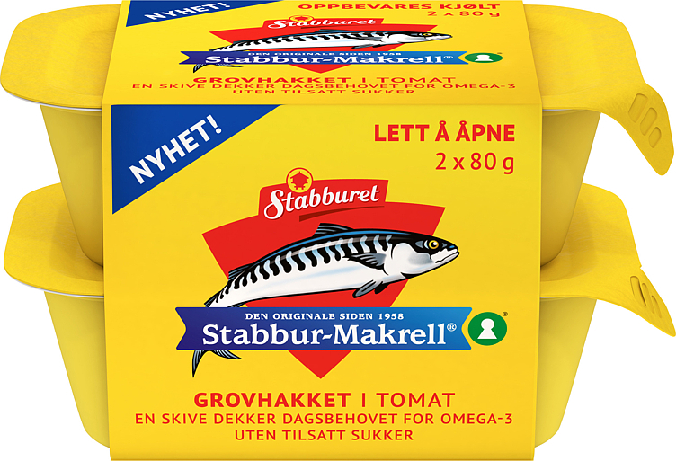 Stabbur-makrell hakket tomat  2x80g