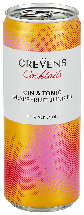 Grevens cocktails gin&tonic grapefruit juniper 4,7% 20x33cl