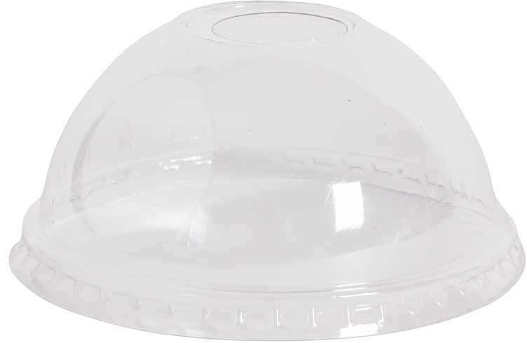 Dome lid m/hull til beger ø95mm   1000stk