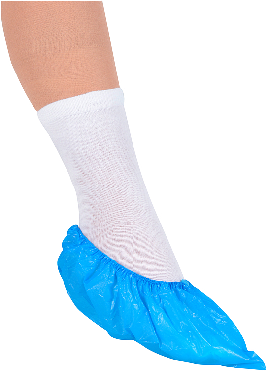 Shoe cover xl 41x15cm 30my blue idpe non-sterile  100pce