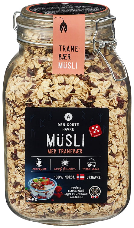 Musli av svarthavre med tranebær   1,04kg