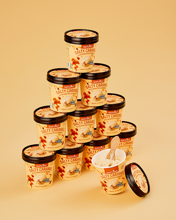 Naturli' salty caramel with roasted almonds  150ml