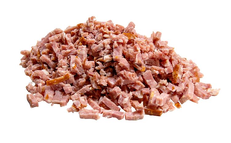 Varmrøkt bacon ternet  kg